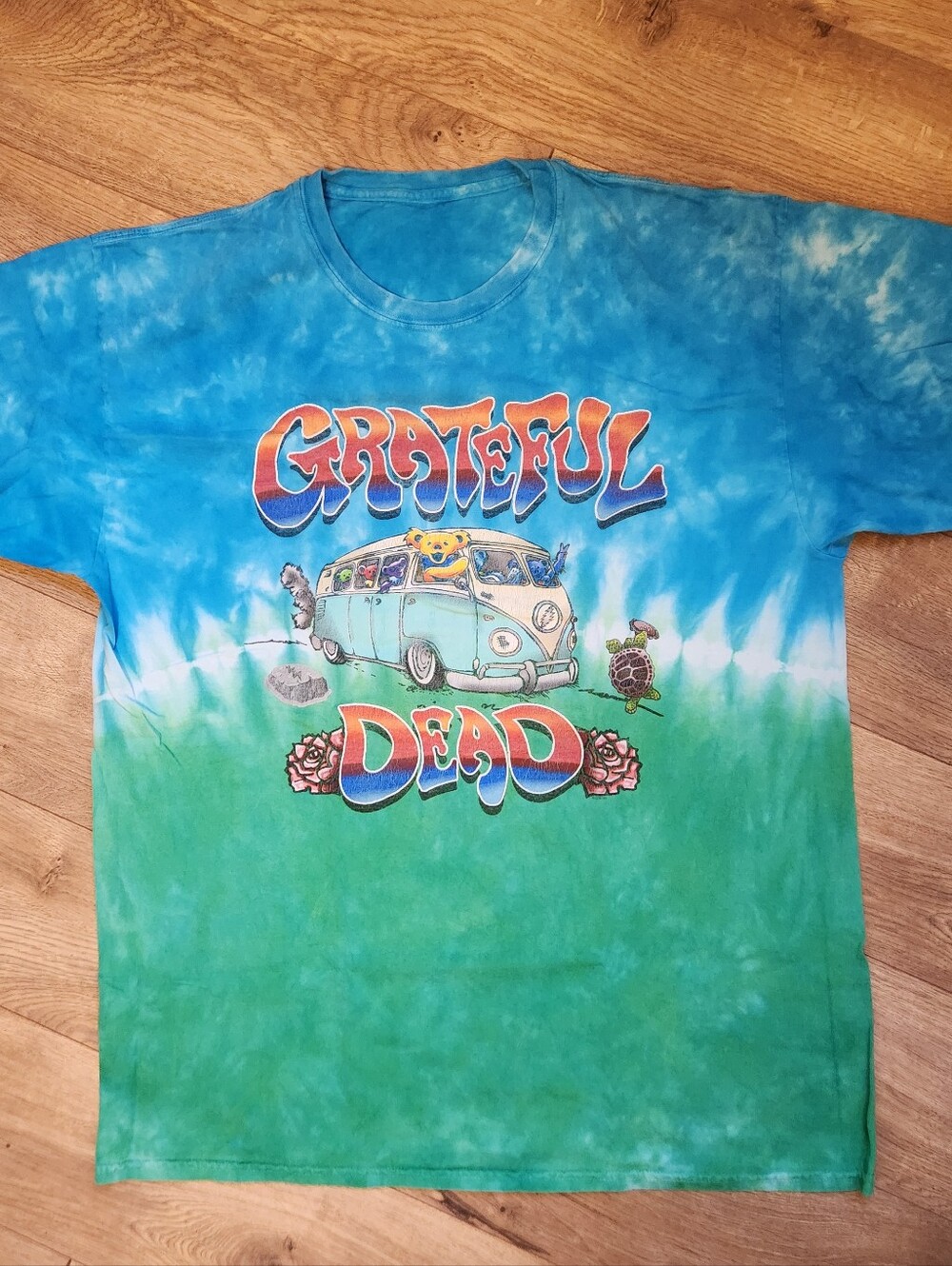 Grateful Dead 1989 Tie-Dye Tee - Blue & Green XL